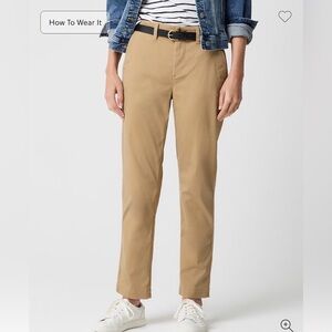 J Crew Factory High Rise Girlfriend Chino.  Size 0, color Camel.
